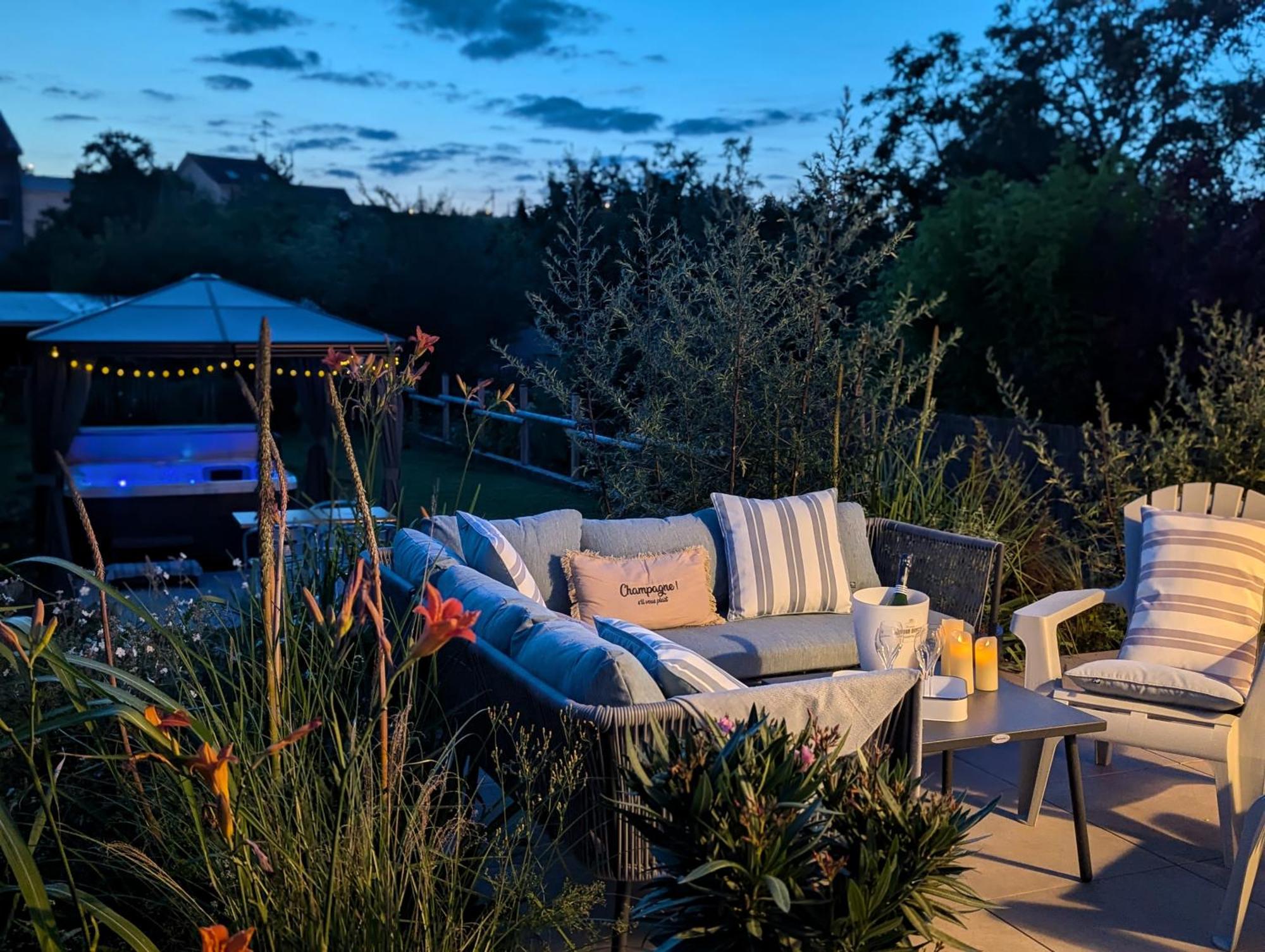 Le Cemarose: Spa, Jardin, Terrasse Et Jolie Vue Au Coeur D'埃佩尔奈 外观 照片